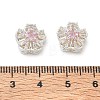 Brass Micro Pave Cubic Zirconia Beads CU-CBA3F77-08S-02-3