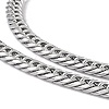 201 Stainless Steel Cuban Link Chain Necklace with 304 Stainless Steel Clasps for Men Women NJEW-M194-01E-P-2