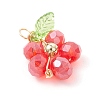 7Pcs Glass Pendants PALLOY-JF04732-4