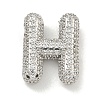 Platinum Plated Brass Micro Pave Cubic Zirconia Pendants KK-L073-001P-H-1