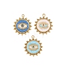 304 Stainless Steel Enamel Pendants STAS-K293-38G-1
