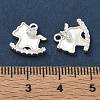 Brass Micro Pave Clear Cubic Zirconia & Natural Shell Charms CU-CBA3F77-02S-3