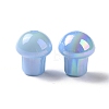 UV Plating Rainbow Iridescent Opaque Acrylic Beads OACR-C010-07B-1