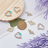 32Pcs 4 Styles Alloy Crystal Rhinestone Connector Charms FIND-DC0003-53-5