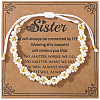 Bohemian Style Glass Seed Beads & Imitation Pearl Braided Bead Bracelets XW4926-9-1