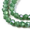 Opaque Solid Color Electroplate Glass Beads Strands EGLA-A039-P2mm-L08-2