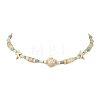 Ocean Starfish Turtle Dyed Synthetic Turquoise & Natural Amazonite & Rose Quartz & Shell Heishi Beaded Necklaces for Women NJEW-JN06096-2