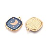 Printed Style 304 Stainless Steel Square Pendants STAS-T071-25D-G-2