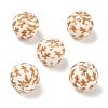 Coffee Theme Printed Silicone Beads SL-CBACE28-02C-1