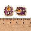 304 Stainless Steel Enamel Pendants STAS-I371-09G-01-3