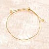 Adjustable 304 Stainless Steel Snake Chain Slider Bracelets for Women BJEW-D460-03G-2