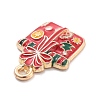 Christmas Theme Alloy Enamel Pendants ENAM-D060-04A-2