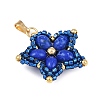 Handmade Glass Seed Beaded & Synthetic Dyed Imperial Jasper Beads Pendants PALLOY-MZ00751-02-4