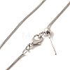 1mm Rack Plating Brass Snake Chain Adjustable Slider Necklaces for Women Men MAK-L044-38P-2