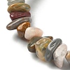 Natural Alashan Agate Chips Beaded Stretch Bracelets BJEW-JB09476-03-3