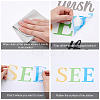 Translucent PVC Self Adhesive Wall Stickers STIC-WH0015-032-6