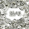 64Pcs 16 Styles Tibetan Style Alloy European Large Hole Beads FIND-FS0002-63-2