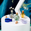   8pcs 8 colors Hexagon Dollhouse Miniature Glass Cork Bottles Ornament AJEW-PH0018-02-4