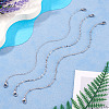 3Pcs 3 Styles 304 Stainless Steel Baseball Cap Chain Set AJEW-TA00027-4