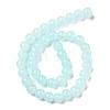 Imitation Jade Glass Round Beads Strands GLAA-A016-01C-3