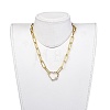 Iron Paperclip Chain Necklaces NJEW-JN02666-02-4
