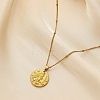 Constellation Coin Stainless Steel Pendant Necklace for Women PW-WG95399-10-1