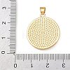 Natural White Shell Flat Round Pendants KK-F919-42B-G-2