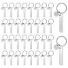 201 Stainless Steel Blank Pendant Keychains KEYC-WH0029-141-1