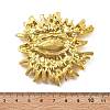 Evil Eye Alloy Rhinestone Brooches for Backpack Clothes JEWB-A030-01G-3