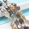 Natural Grey Agate Beads Strands G-L164-A-37-2