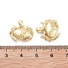 Crab Rack Plating Brass Charms KK-G512-15G-3