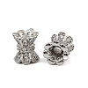 Brass Micro Pave Cubic Zirconia Beads KK-K374-21P-2