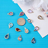 Cheriswelry 48Pcs 8 Colors  Faceted Resin Rhinestone Pendants RESI-CW0001-18-16