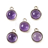 Natural Amethyst Pendants G-K372-03G-02-1