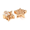 Brass Micro Pave Clear Cubic Zirconia Beads CU-CBAEC99-30G-2