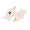 Natural Rose Quartz Pendants G-Z134-06G-04-2