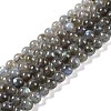 Grade AA Natural Gemstone Labradorite Round Beads Strands G-E251-33-6mm-01-2