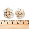 Metal Enlaced Transparent Acrylic Beads MACR-M045-12-3