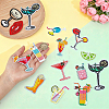 15Pcs 15 Styles Computerized Embroidery Polyester Iron on/Sew on Patches PATC-PH0001-81-3
