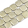 Spray Painted Shell Pearl Beads Strands X-SSHEL-R045-03B-01-1