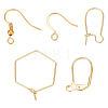 Brass Earring Hooks & Leverback Earring Findings KK-ME0002-48-1