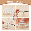 3-Tier Semi-Circle Wood Cupcake Display Risers ODIS-WH0030-89-4