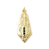 Brass Micro Pave Cubic Zirconia Pendants KK-U047-07G-01-1