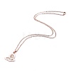 304 Stainless Steel Pendants Necklaces NJEW-E139-01RG-1
