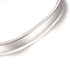 304 Stainless Steel Cuff Bangles STAS-I110-10-4mm-P-3
