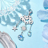 304 Stainless Steel Cloud & Star & Sun Hanging Ornaments HJEW-TA00180-2