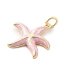 Brass Enamel Pendants KK-Q029-04G-01-2