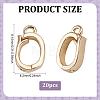 20Pcs Brass Fold Over Clasps KK-ME0004-12G-2