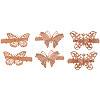 Alloy Alligator Hair Clips PW-WG08715-02-1