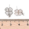925 Sterling Silver with Shell Stud Earrings Findings EJEW-B038-03P-3